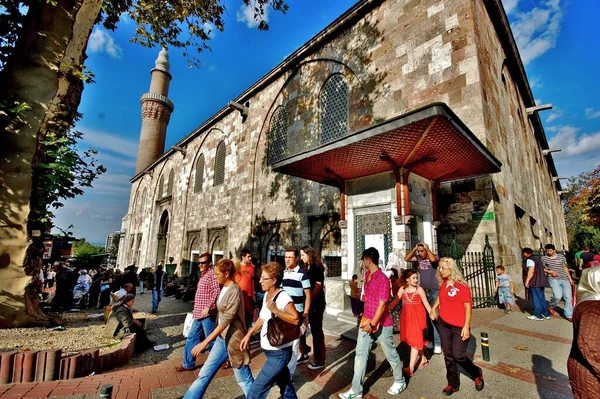 Vistas Cidade Mar Com Casas Brancas Edifícios Mesquita — Fotografia de Stock