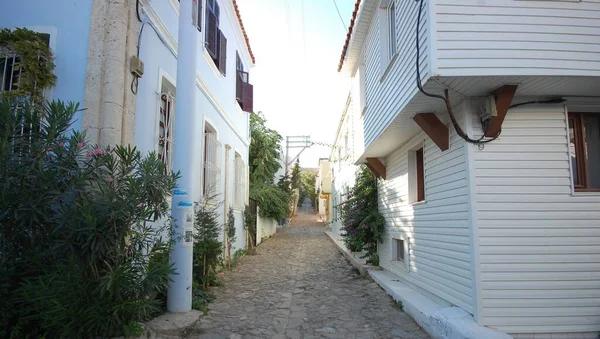 Viagem Cidade Ayvalk Com Belas Vistas Cidade Mar Barcos Paisagens — Fotografia de Stock