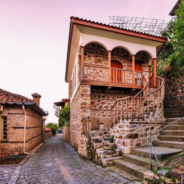 Středomořská Krása Panoramatické Výjevy Moře Hor Architektonické Detaily — Stock fotografie