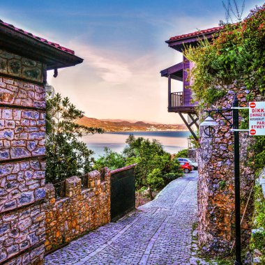 Antalya şehir manzarası panoramik manzara uçurum manzarası ve mimari ayrıntılar 