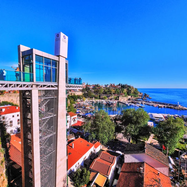Antalya Θέα Στην Πόλη Πανοραμική Θέα Στον Γκρεμό Και Αρχιτεκτονικές — Φωτογραφία Αρχείου