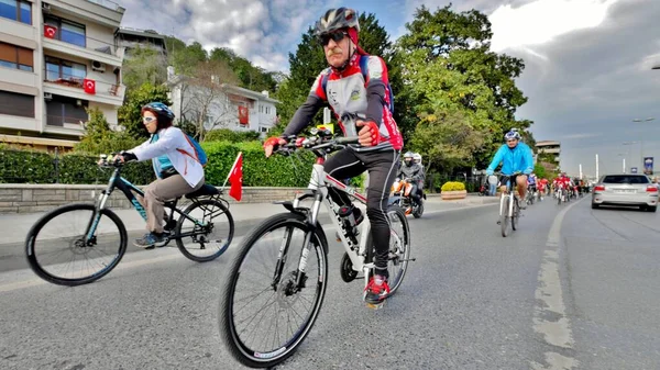 Bicycle Race Istanbul Alongside Bosporus — Stock Photo, Image