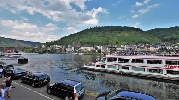 Cochem Duitsland Ferry Panoramische Uitzichten — Stockfoto