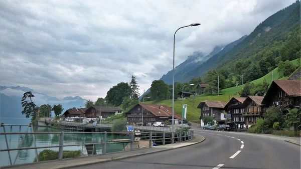 Výlet Evropě Itálie Švýcarska Panoramatický Výhled — Stock fotografie