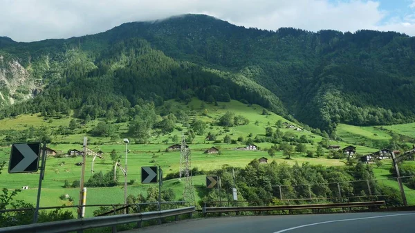 Výlet Evropě Itálie Švýcarska Panoramatický Výhled — Stock fotografie