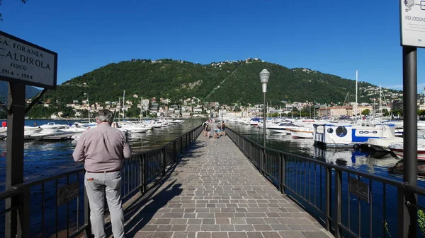 Uitzicht Veerboot Rimini Comomeer Vanuit Italië — Stockfoto