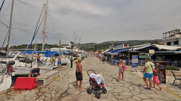 Stadtansichten Meer Griechenland Und Der Blick Auf Die Fähre Nach — Stockfoto