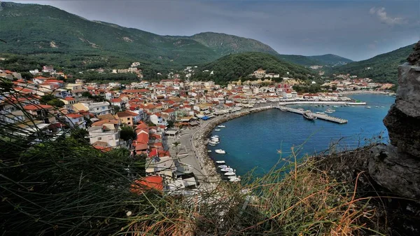 Řecká Dovolená Krásnou Krajinou Výhledem Moře — Stock fotografie