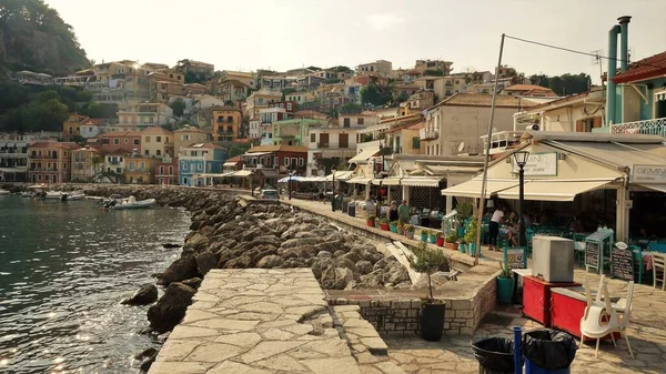 Grecia Vistas Mar Con Gente Vacaciones Verano —  Fotos de Stock