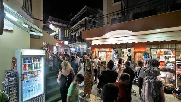 Grecia Vistas Mar Con Gente Vacaciones Verano — Foto de Stock