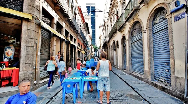 Rio Janeiro Stadt Und Meerblick Straßen Und Menschen — Stockfoto
