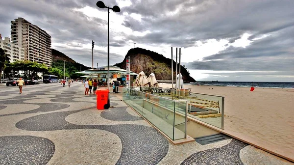 Rio Janeiro Város Tengerre Néző Kilátással Utcák Emberek — Stock Fotó