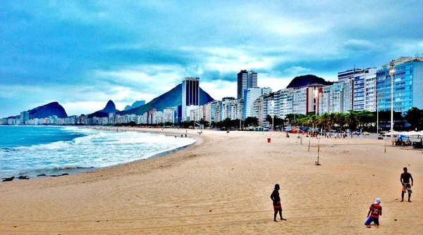 Río Janeiro Con Playas Arena Pescadores Vistas Panorámicas Ciudad Mar —  Fotos de Stock