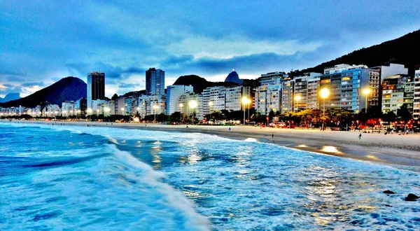 Rio Janeiro Com Praias Areia Pescadores Vista Panorâmica Cidade Mar — Fotografia de Stock