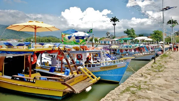 Brazilia Vedere Mare Oraș Paraty Case Străzi Frumoase — Fotografie, imagine de stoc