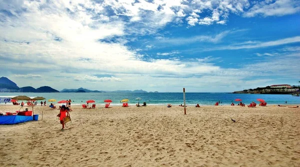 Brasile Rio Janeiro Città Vista Sul Mare Con Spiagge Sabbiose — Foto Stock