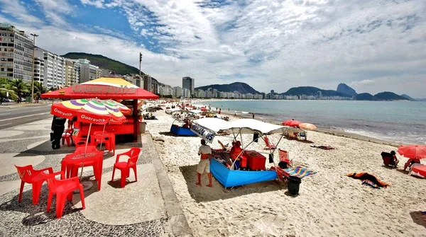 Brasil Río Janeiro Ciudad Vistas Mar Con Playas Arena — Foto de Stock