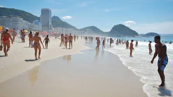 Brezilya Rio Janeiro Şehir Deniz Manzaralı Kumlu Plajlar — Stok fotoğraf