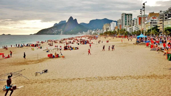 Brasil Río Janeiro Ciudad Vistas Mar Con Playas Arena — Foto de Stock