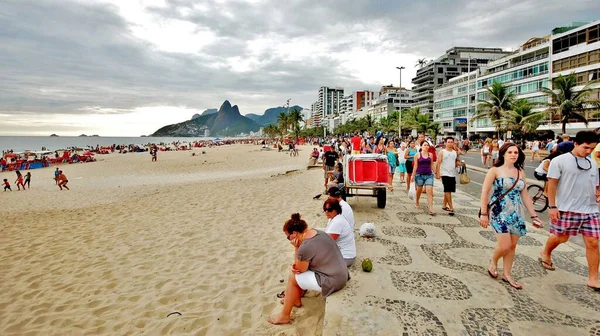 Brasil Río Janeiro Ciudad Vistas Mar Con Playas Arena — Foto de Stock