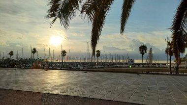 İspanya Barselona panoramik görünümleri 