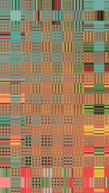 Barselona İspanya panoramik şehir görüşleri ve soyut modern çizimler 