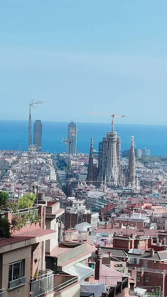 Барселона Іспанія Панорамний Вид Міста Абстрактні Сучасні Ілюстрації — стокове фото
