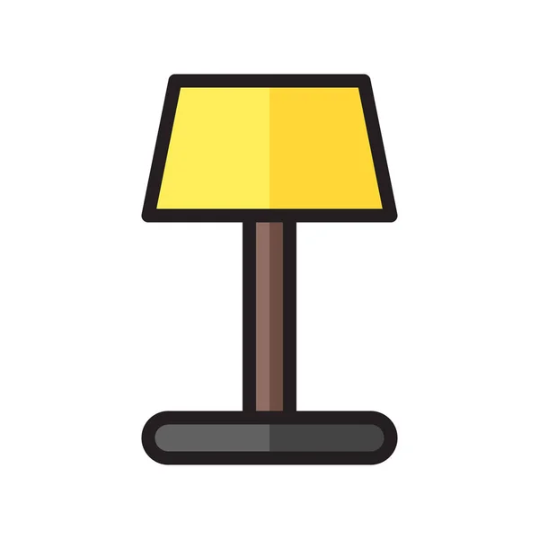 Illustration Vector Icon Lamp Flat Line Style Collection Vector More — Stock Vector