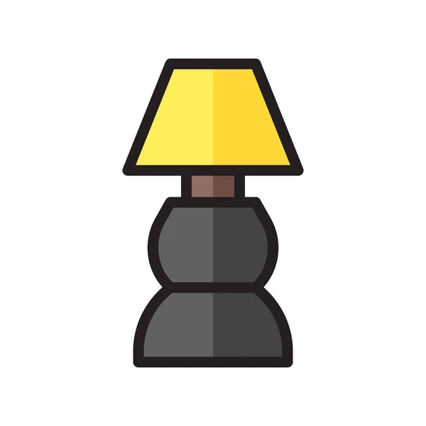 Illustration Vektor Symbol Lampe Flache Linie Stil Sammlung Vektor Mehr — Stockvektor