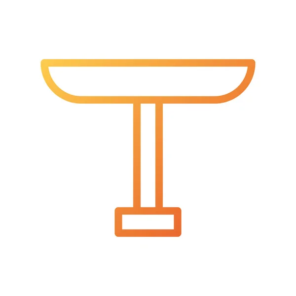 Illustration Vectoriel Logo Style Dégradé Table Icône Sur Fond Blanc — Image vectorielle