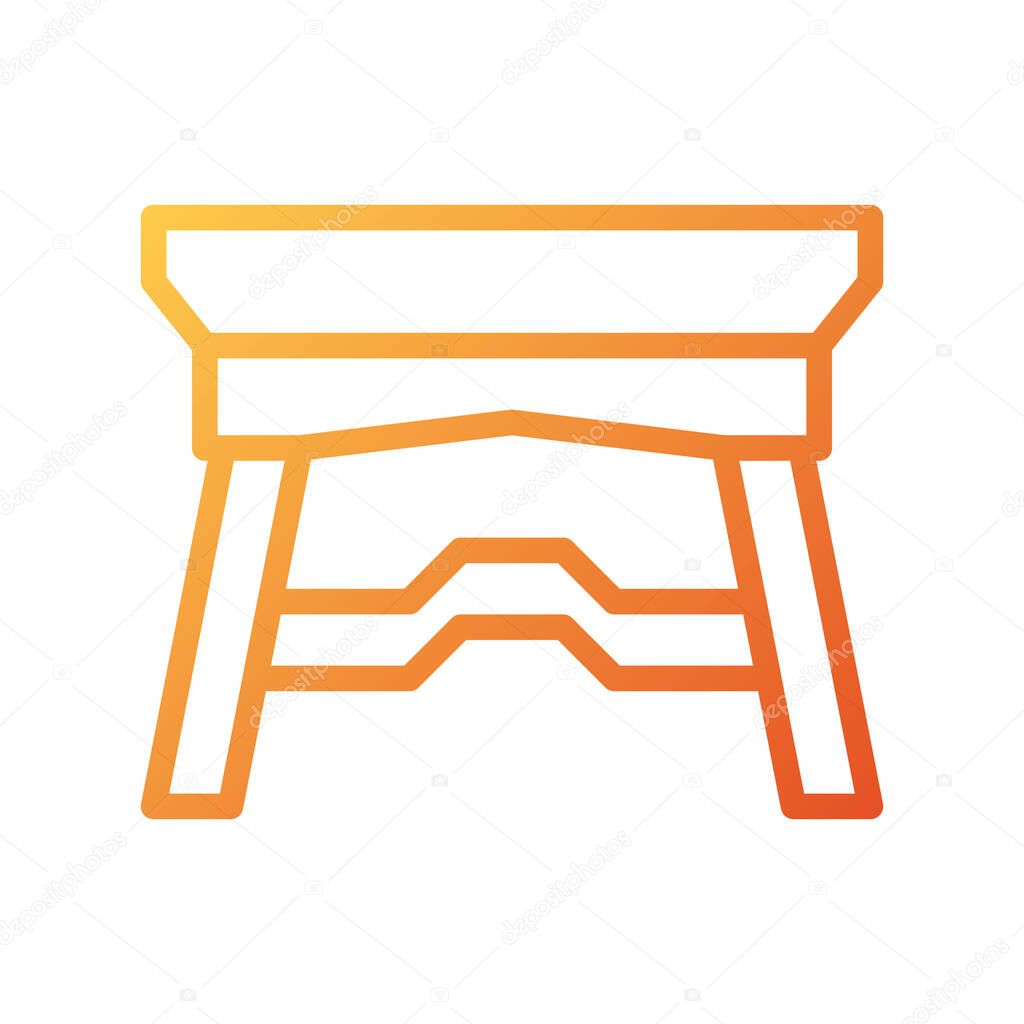 illustration vector and logo table gradient style. icon on white background. Icon sign from modern collection for mobile concept and web apps design. Nice design perfect.