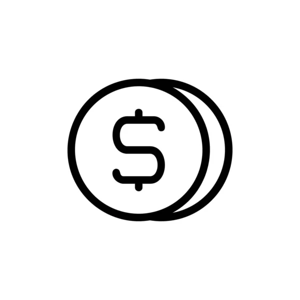 Ilustración Vector Logotipo Dinero Contornos Estilo Icono Sobre Fondo Blanco — Vector de stock