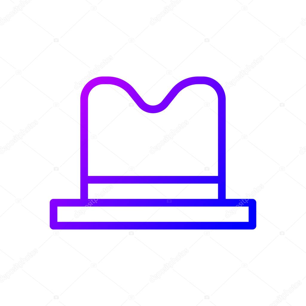illustration vector and logo hat gradient line style. icon on white background. Icon sign from modern collection for mobile concept and web apps design. Nice design perfect.