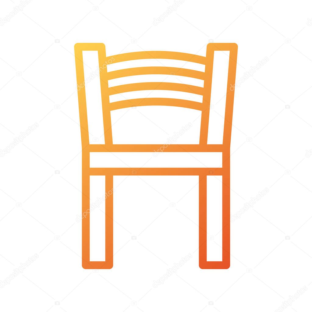 illustration vector and logo chair gradient style. icon on white background. Icon sign from modern collection for mobile concept and web apps design. Nice design perfect.