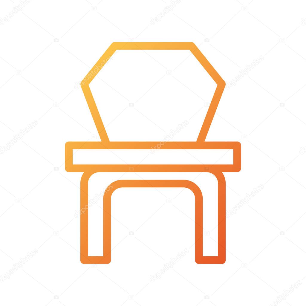 illustration vector and logo chair gradient style. icon on white background. Icon sign from modern collection for mobile concept and web apps design. Nice design perfect.