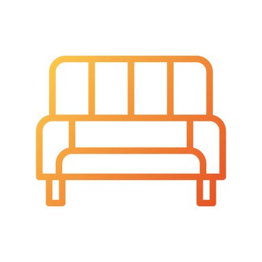 Çizim vektörü ve logo koltuğu gradyan stili. Beyaz arkaplanda simge. Mobil konsept ve web uygulamaları tasarımı için modern koleksiyondan simge işareti. Güzel tasarım..