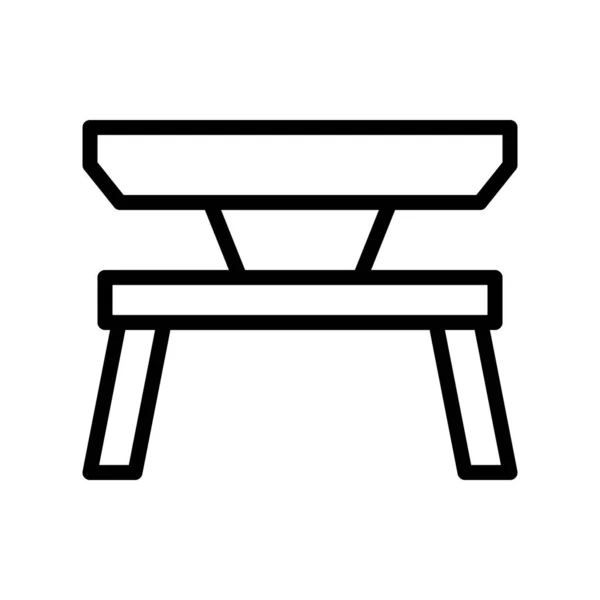 Illusztráció Vektor Logó Asztal Gradiens Stílus Ikon Fehér Háttérrel Ikon — Stock Vector