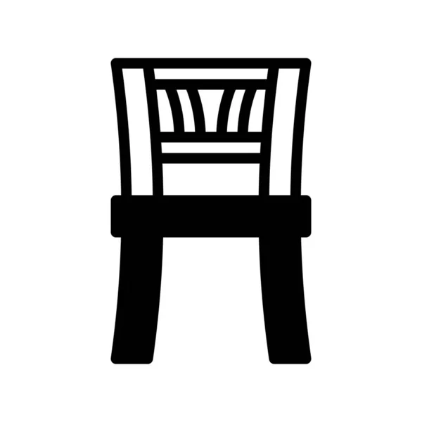 Illustrazione Vettore Sedia Logo Stile Dualtone Icona Sfondo Bianco Icona — Vettoriale Stock