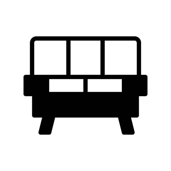 Εικονογράφηση Διάνυσμα Και Λογότυπο Καναπέ Dualtone Στυλ Εικονίδιο Λευκό Φόντο — Διανυσματικό Αρχείο