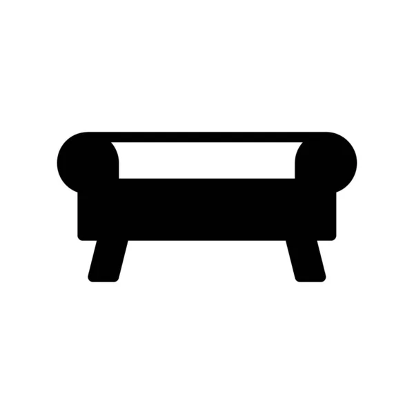 Ilustración Vector Logotipo Sofá Estilo Dualtone Icono Sobre Fondo Blanco — Vector de stock
