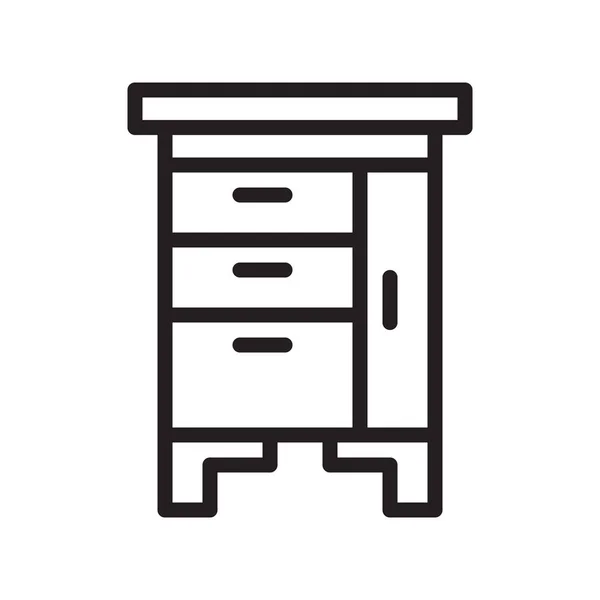 Illustration Vektor Und Logo Kleiderschrank Linie Stil Symbol Auf Weißem — Stockvektor