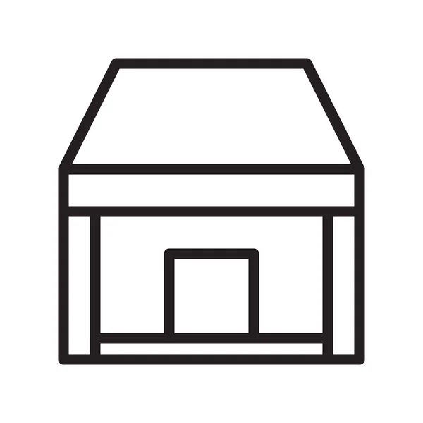 Εικονογράφηση Διάνυσμα Και Λογότυπο Σπίτι Περιγράφει Στυλ Εικονίδιο Λευκό Φόντο — Διανυσματικό Αρχείο