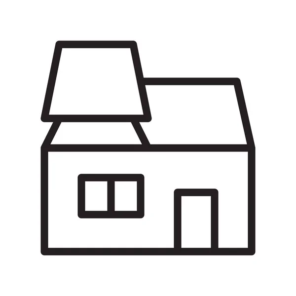 Εικονογράφηση Διάνυσμα Και Λογότυπο Σπίτι Περιγράφει Στυλ Εικονίδιο Λευκό Φόντο — Διανυσματικό Αρχείο