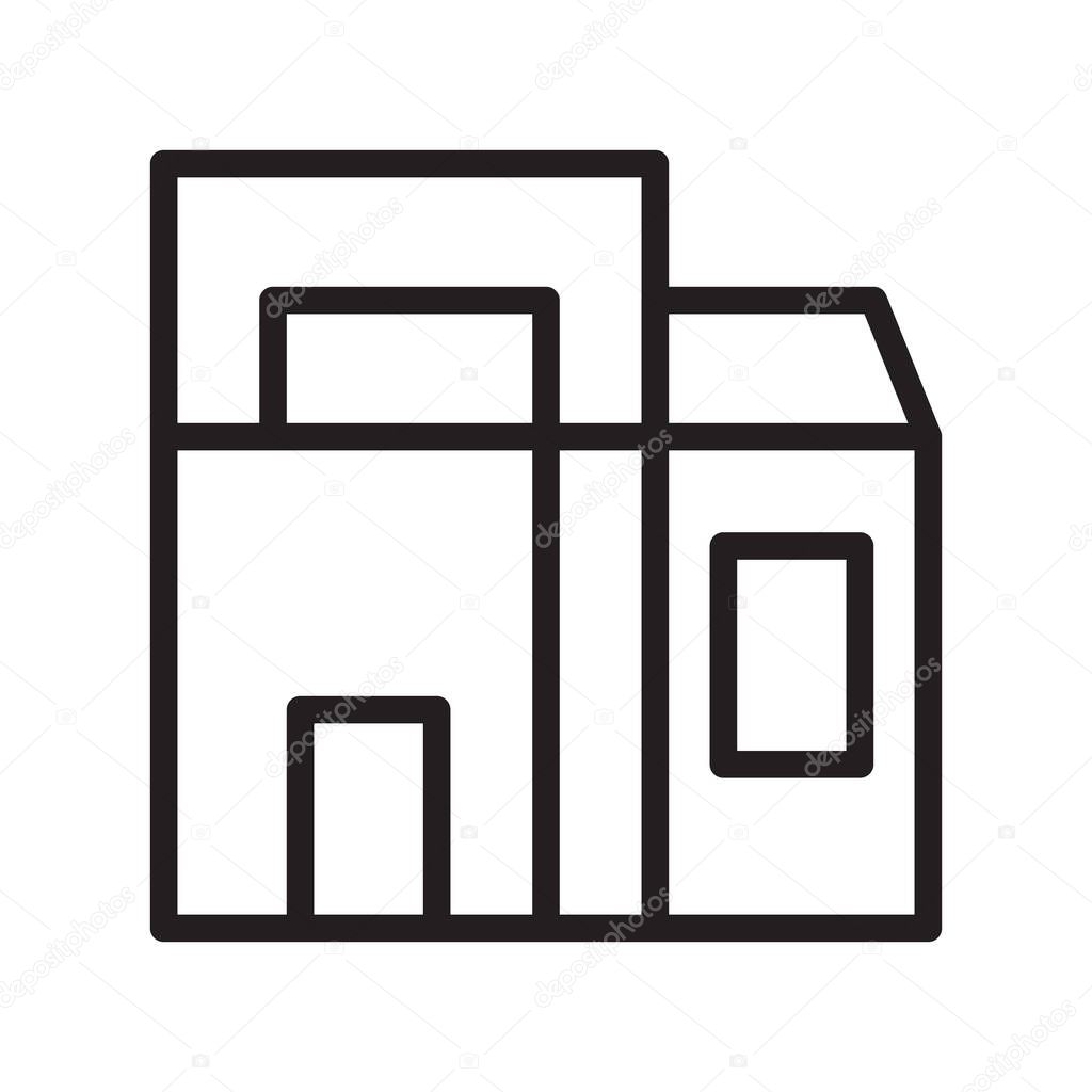 Illustration vector and logo house outlines style. icon on white background. Icon sign from modern collection for mobile concept and web apps design. Nice design perfect.