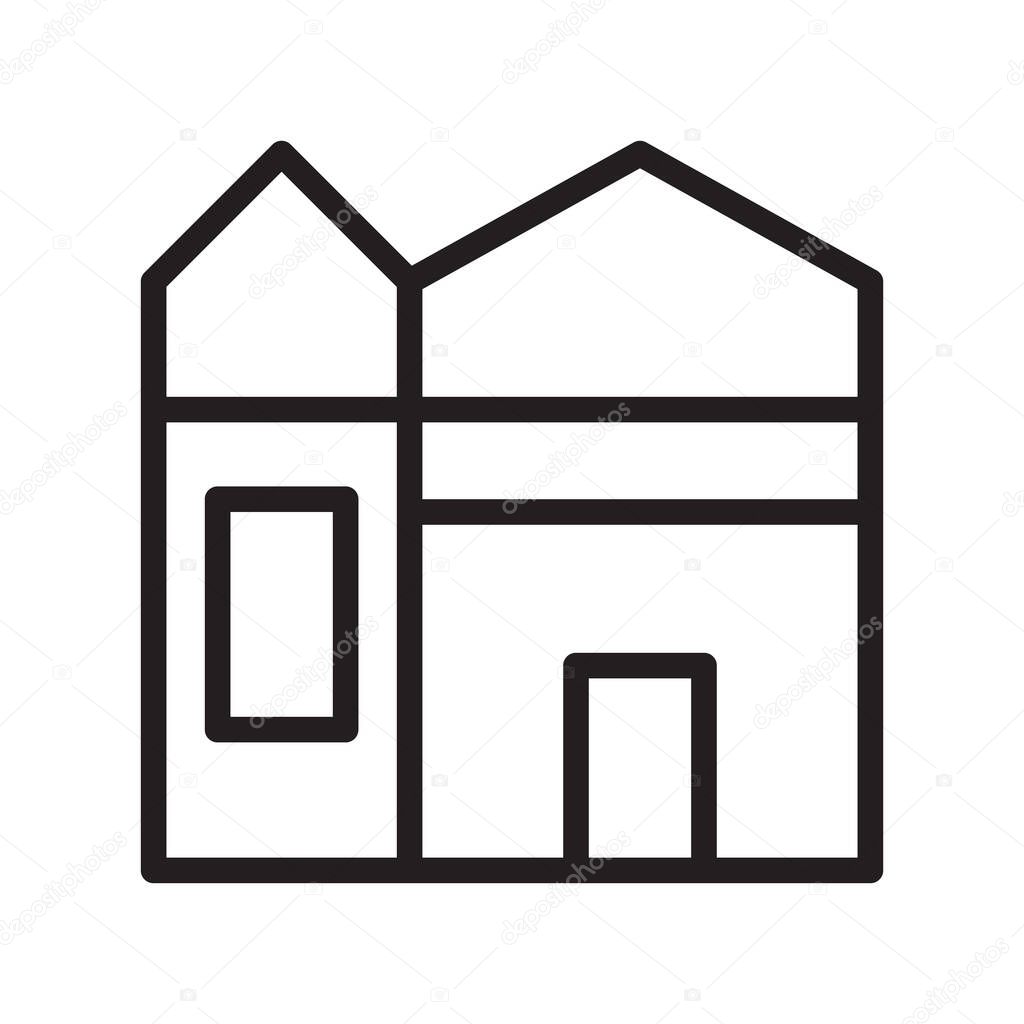 Illustration vector and logo house outlines style. icon on white background. Icon sign from modern collection for mobile concept and web apps design. Nice design perfect.