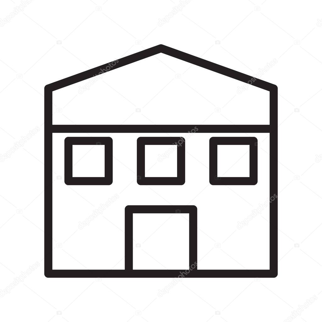 illustration vector and logo house outlines style. icon on white background. Icon sign from modern collection for mobile concept and web apps design. Nice design perfect.