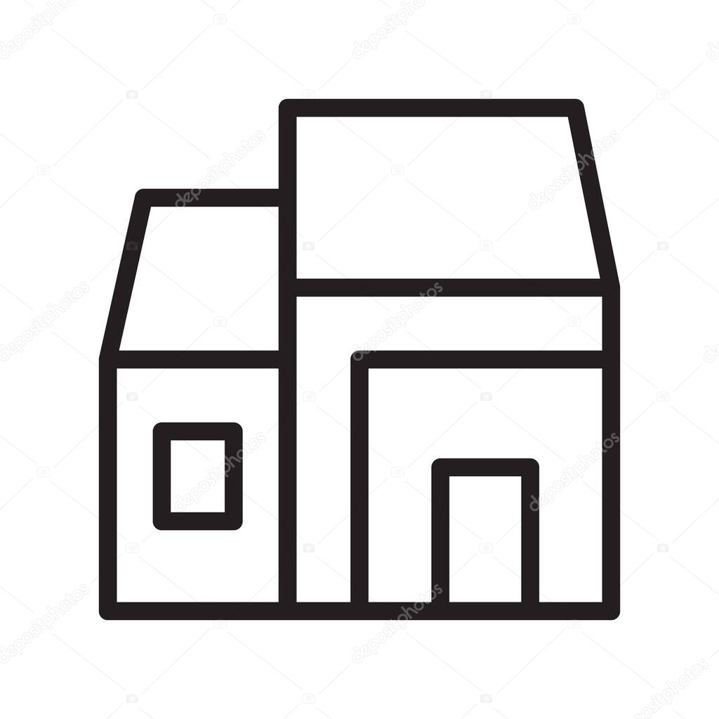 Illustration vector and logo house outlines style. icon on white background. Icon sign from modern collection for mobile concept and web apps design. Nice design perfect.