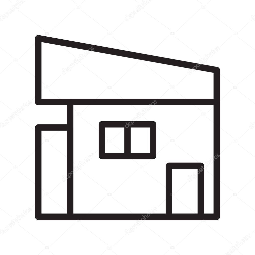 Illustration vector and logo house outlines style. icon on white background. Icon sign from modern collection for mobile concept and web apps design. Nice design perfect.