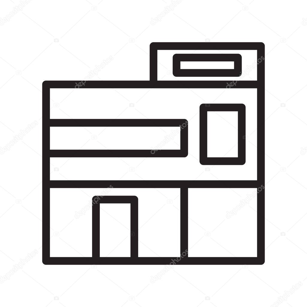 Illustration vector and logo house outlines style. icon on white background. Icon sign from modern collection for mobile concept and web apps design. Nice design perfect.