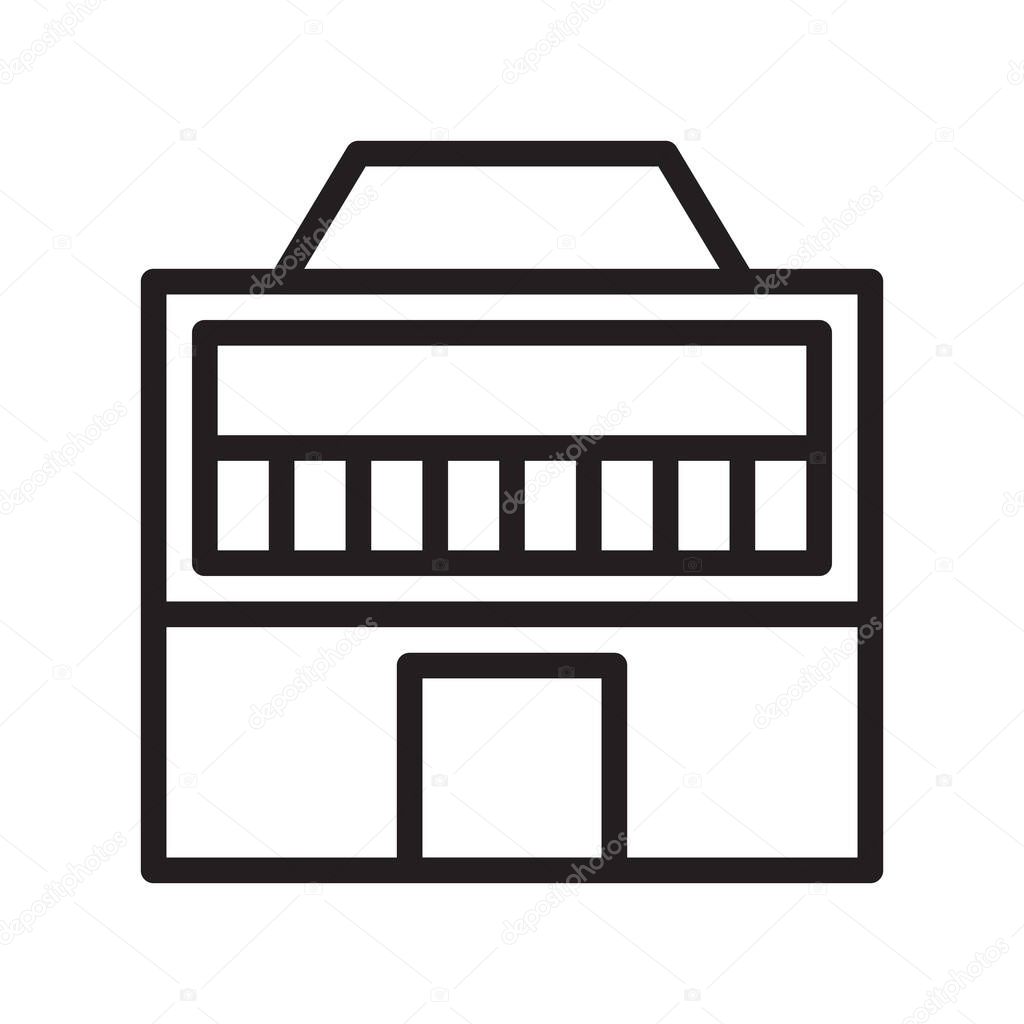 Illustration vector and logo house outlines style. icon on white background. Icon sign from modern collection for mobile concept and web apps design. Nice design perfect.